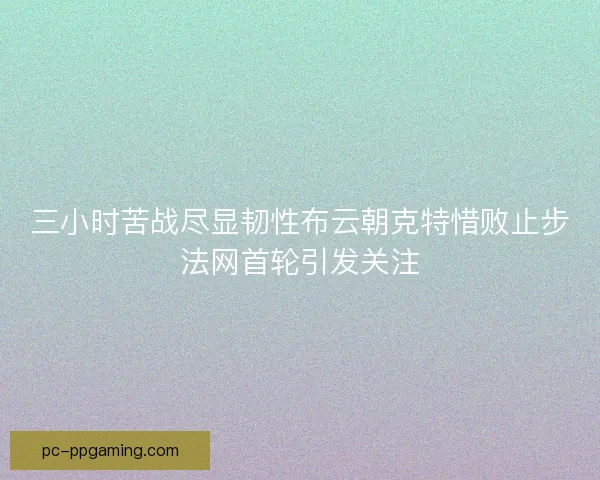 三小时苦战尽显韧性布云朝克特惜败止步法网首轮引发关注